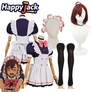 Momo Ayase Cosplay Wig Costume Anime Dandadan Roleplay Disguise Shirt Maid Dress Headband Outfits Halloween Carnival Party Suit