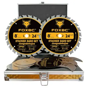 8" Carbide Stacking Dado Blade Set for SawStop, Jet,, Saw - 14 Pieces