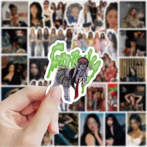 78pcs Katseye Girl Sticker Collection Book, Stickers Kit, Sticker Sheets, Anime Korean Wave Style, Expressive Eyes, Dynamic Poses, Self-Adhesive, K-Pop Fan Gift