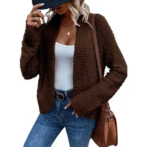 SHEWIN Women'S Sweaters Fashion Casual Open Front Long Sleeve Chunky Knit Cardigans Outerwear Coats SHEWIN SHEWIN