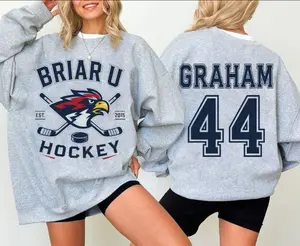 [Made in USA] Garrett Graham Briar U Sweatshirt, Off-Campus Crewneck, Vintage Hockey Romance Tee, Briar Hockey Team Shirt, Elle Kennedy Reader Gift, Briar University Sports Romance Gift Casual Wear