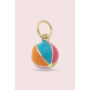 3-D Beach Ball Charm in Rainbow Multi
