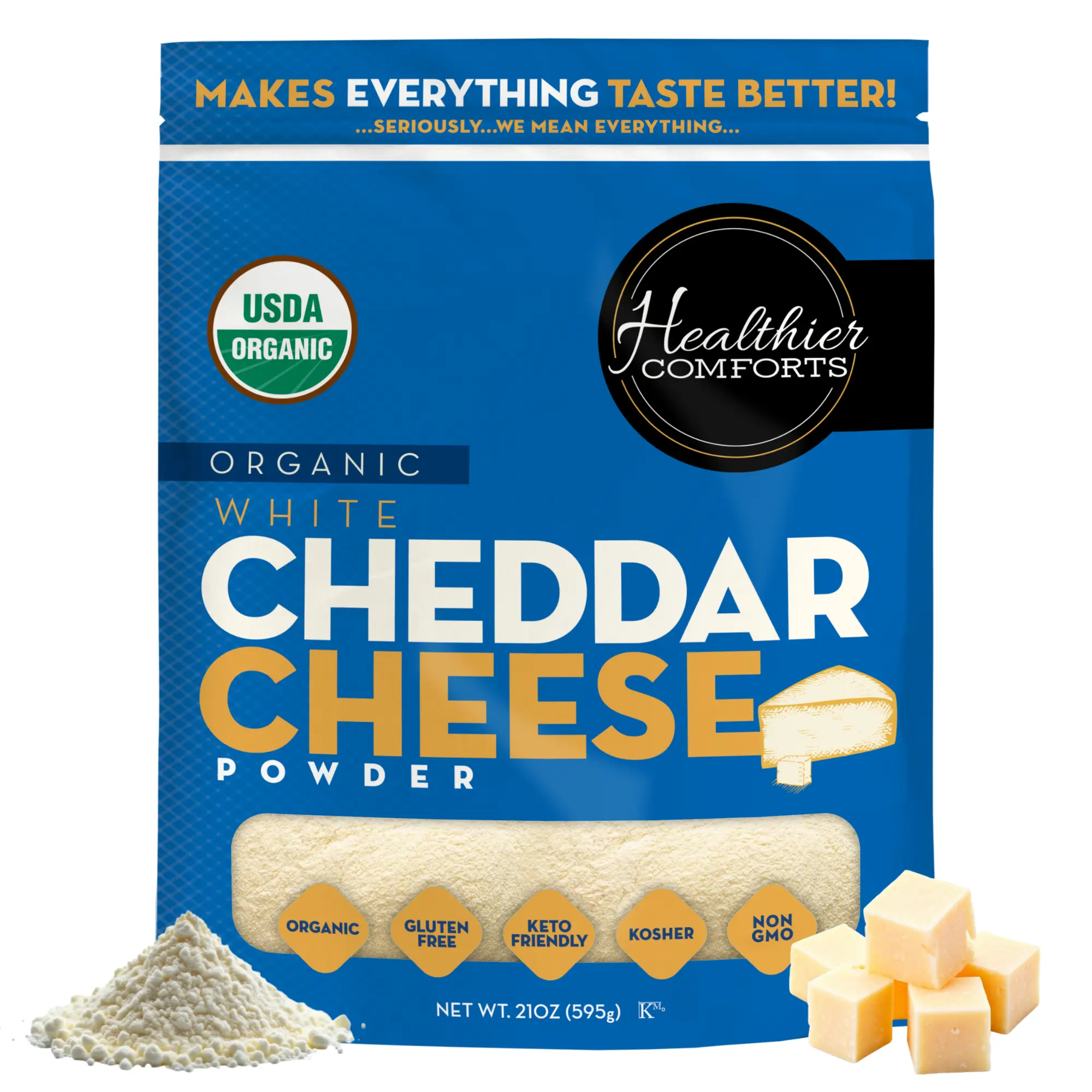 Organic Cheddar Cheese Powder (White) Organic Cheddar Cheese Powder (White)