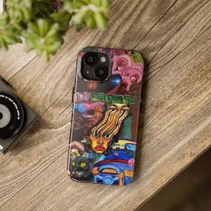 Trippy Melting Face Phone Case, Psychedelic Art Phone Cover for Aesthetic Vibes, surreal art case, Y2K art case