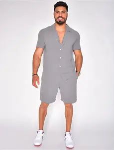 Men's Cotton Linen Summer Set - Hawaiian Style