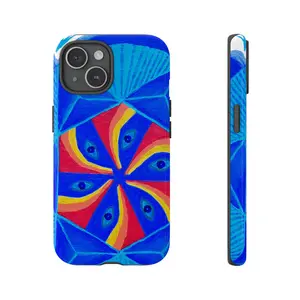 Vibrant Introspection Eye Phone Case, Colorful Tough Phone Cover, Artistic Mobile Protector, Unique Gift for Art Lovers, Eyeball Design Case, Original Art
