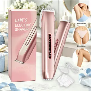 Women's 2-in-1 Bikini Trimmer & Shaver for Women, Waterproof USB Rechargeable Hair Removal Device for Sensitive Skin, Bikini Line, Legs