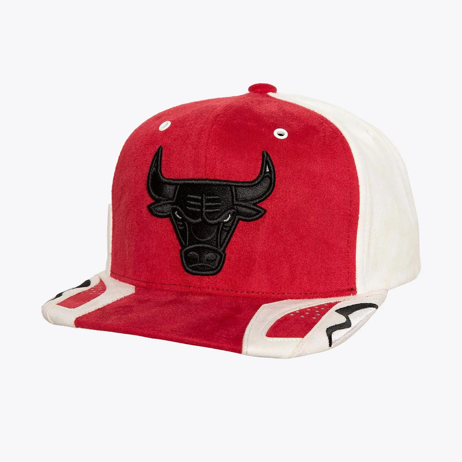 Chicago Bulls White Day 4 Snapback Hat NBA Throwback Cap Adjustable Fan Gear Mitchell & Ness