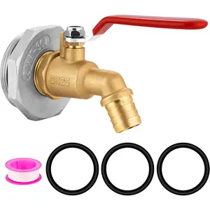 55 Gallon Drum Spigot,2" Brass Barrel Faucet with EPDM Gasket for 55 Gallon Drum