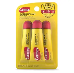 Carmex Classic Lip Balm, 0.35 Ounce (Pack of 3)