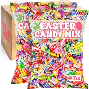 Lalees Easter Candy Bulk - 7 Pounds - Assorted Candies - Individually Wrapped Candies for Easter Egg Hunt - Bulk Candy for Egg Filler Favors for Office, Goodie Bags, Birthday Parties, Goodie Bags