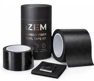 Carbon Fiber Vinyl Tape Kit for Cars – 2-Pack 6D Gloss Black & 4D Matte Black, 2”×33ft + 4”×16ft – Waterproof Car Wrap, Scratch Protection, Easy Install with Squeegee & Microfiber Cloth