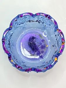 Purple Spooky Crow Bowl - Unique Tableware with Intricate Design and Vibrant Colors