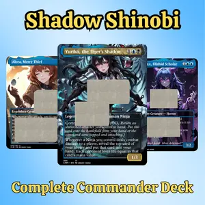 MTG Proxy 100+ Card Commander Deck – Shadow Shinobi Anime Ninja Tribal Control Strategy | Ready to Play EDH | Custom Anime Art Gift for Collectors