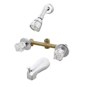 Empire Faucets Mobile Home 8" Chrome 2 Valve Tub & Shower Faucet J228AF-E