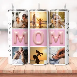 Mom Tumblers with Personalized Photos  - Perfect Gift for Mothers- CLICK CHAT WITH SELLER TO SEND PHOTOS