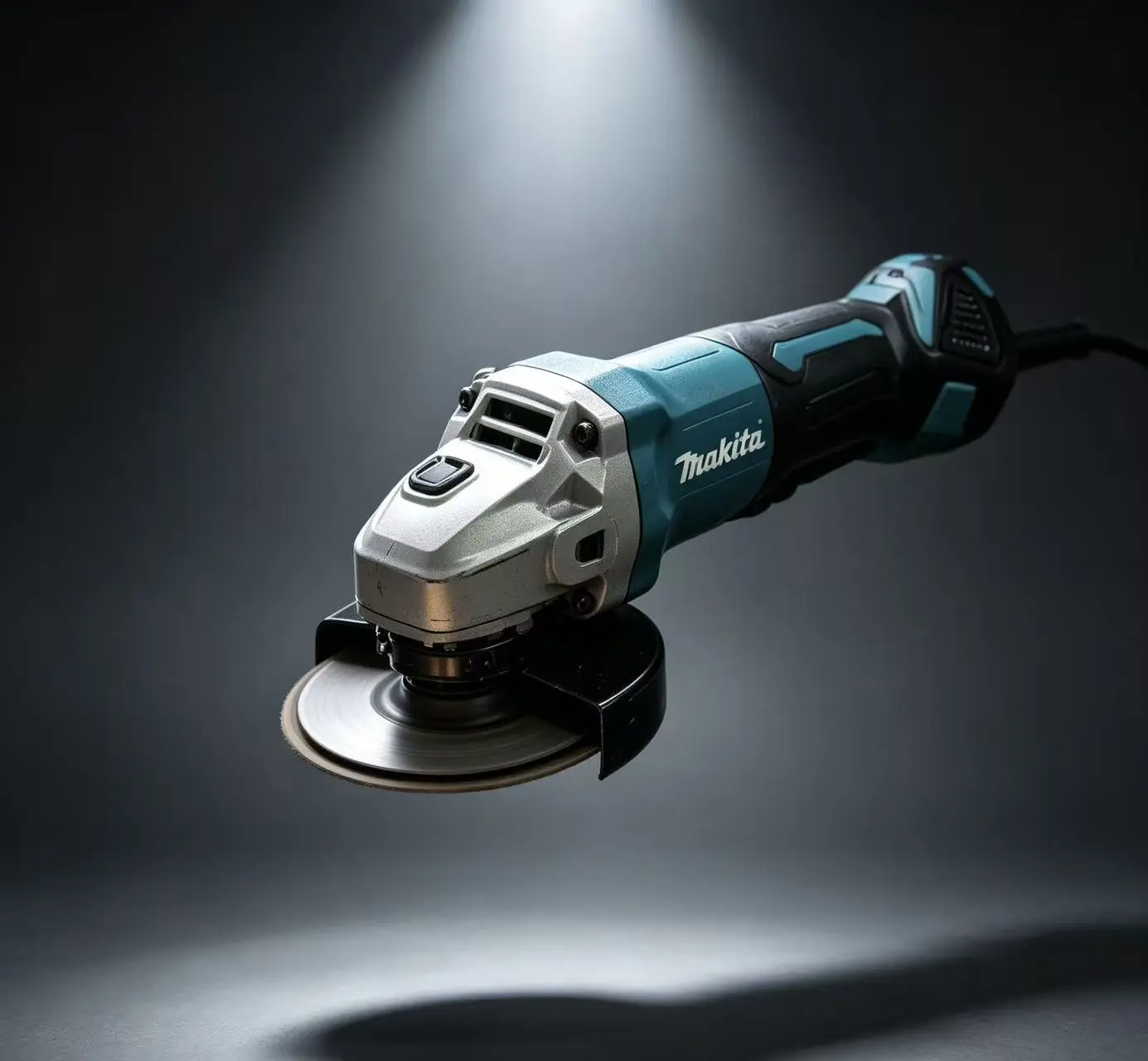 Makita DGA404 125mm 18V LXT Cordless Brushless Angle Grinder with Rubber Grip, Ergo Handle, Overload Protection, Universal Wheels, Accessories Set (Compatible with All Makita 18V LXT Lithium Batteries for Professional Metal Grinding Cutting)