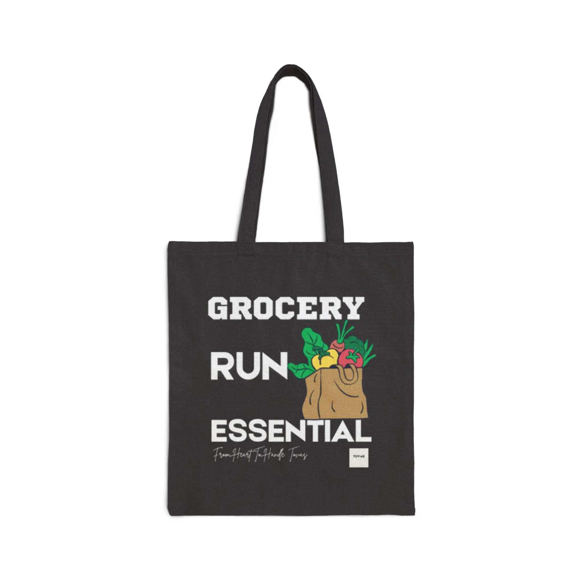 Tovas Tote Co. Grocery Run Tote Bag Cute Essential for Shopping Canvas Bags that Talk Back