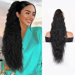 Ponytail Extension Claw 26" Curly Pony Tail Clip in Claw Hair Extensions Fluffy Natural Looking Synthetic Hairpiece for Women