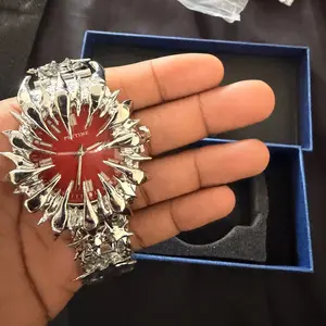 Handmade Quartz Analog Watch, Original European Style Vampire Dragon Scale Spike Design, Unisex Small Batch Wristwatch, Unique Jewelry Accessory