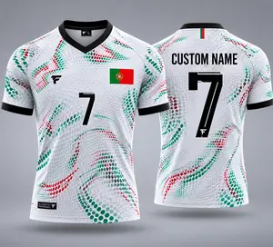 Personalized Red Green Football Jersey 2026, Custom Name Soccer Shirt For Mens Womens Kids Youth