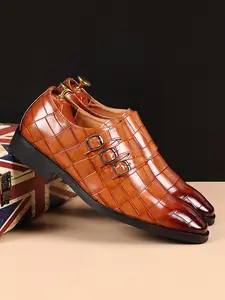 Men's Business Formal Crocodile Embossed Slip on Dress Shoes, Fashionable Comfortable Oxford Shoes for Daily Wear, Male All-match Shoes for Daily Wear, High Grade PU Leather Shoes