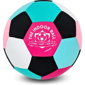 The Indoor Ball| Soft & Safe Indoor Soccer Ball, Size 4| Essential Soft Ball for Silent Dribble, Juggling,| Fun Silent Soccer for Girls Boys and Young at Heart