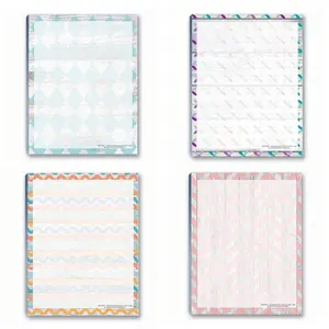 Stonehouse Collection Colorful Rustic Notepads - 4 To Do List Assorted Notepads - Blank Notepads
