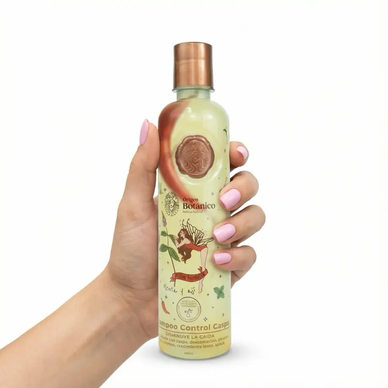 Origen Botánico Mint and Aji Shampoo 400ml Control Caspa for Hair Care