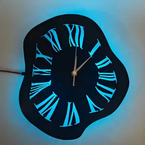 Vintage Vinyl Record Wall Clock, LED Seven Colors, Led Display Clock, Silent Quartz Clock, Remote Control, Home Office Decor, Halloween Thanksgiving Birthday Gift