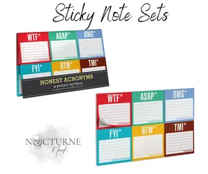 Sticky Notes Sets - Funny Stationery - Snarky Sticky Notes - White Elephant Gift