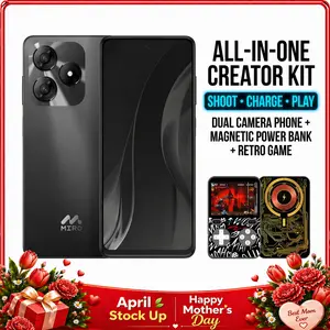 【C1】MIRO Selfie & Stream Camera Phone – Dual 50MP Front & Back Cameras, 5000mAh Battery, 12GB RAM + 128GB Storage, Android 14, Unlocked Dual SIM – Perfect for Vlogging, Live Streaming, Travel, Social Media & Daily Use, Ideal Gift for Content Creators