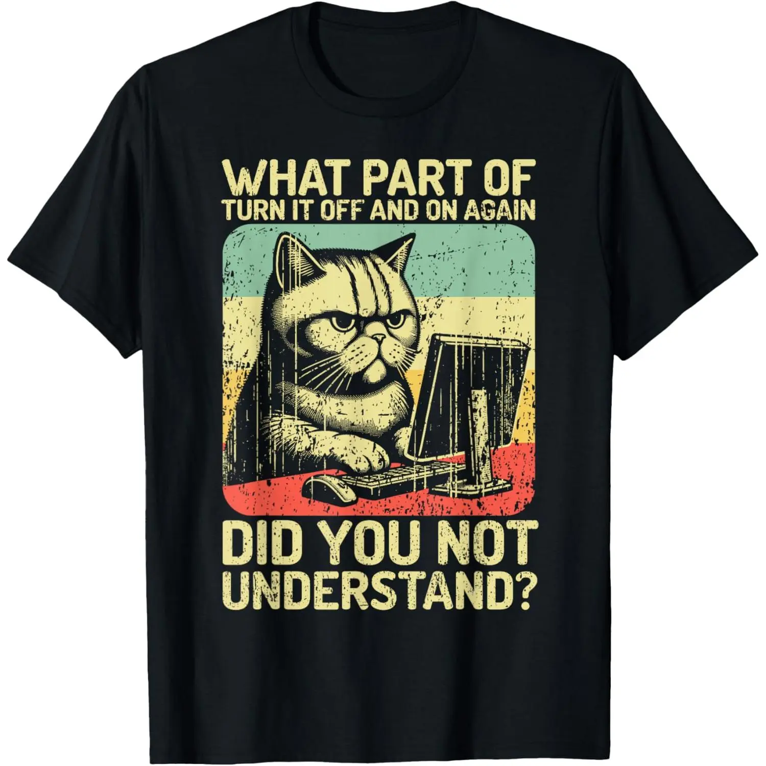 Tech Support Humor - Tech Engineer On Off - Computer IT Guy T-Shirt,Made in USA