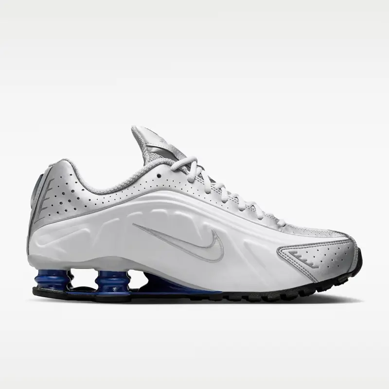 Nike Shox R4 Metallic Silver Deep Royal Blue