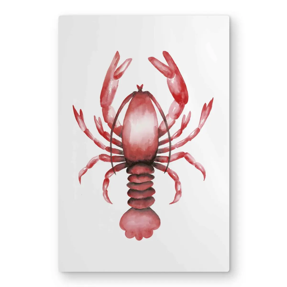 Begin Home Decor C1MP2030LS7F6G 20 x 30 in. Lobster - Red Coastal Metal Print Wall Art - Unique Art
