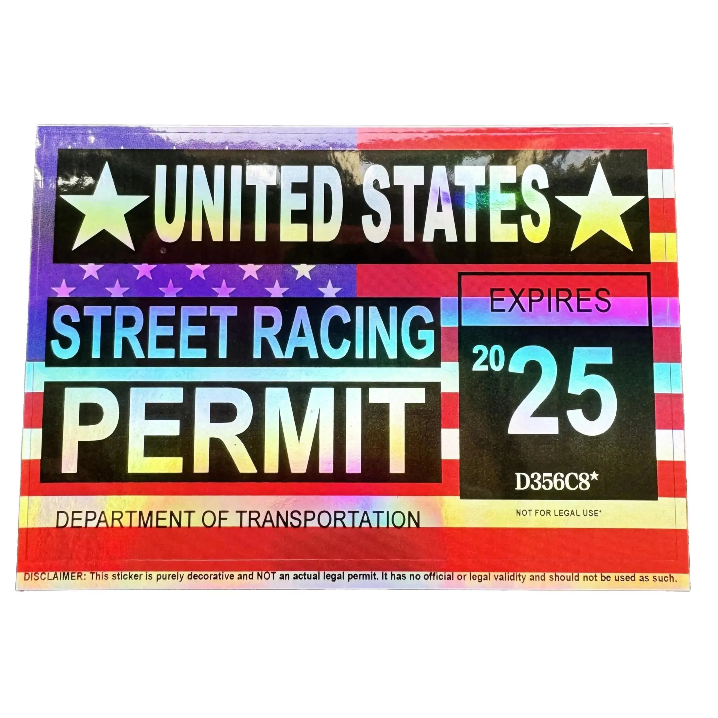 Cool United Stats Street Racing Permit,arya's house. - TikTok Shop