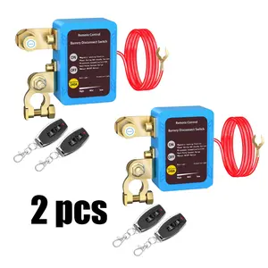 2 pcs Kill Switch for Car, 12V 240A Remote Battery Disconnect Switch Car Kill Switch Anti Theft Automatic Cut/Shut Off Switch for Auto Truck Marine RV ATV Boat