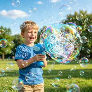 Bubble in Bubble Gun - Bubble Machine Bubble Blower Toy for Kids and Toddlers, Giant Bubble Maker Party Favors