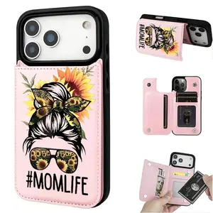 Women's Sunflower TPU Phone Case - Multifunctional Cover with Credit Card Slot, Wallet Holder, Handheld Design, Stylish Protective Accessory, Compatible with iPhone 17/16/15/14/13/12, Cute Holiday Gift, Accessories, Protection