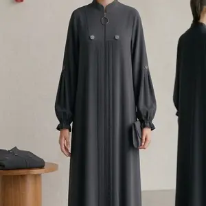 The Signature Zip-Front Pleated Abaya Turkish size 50