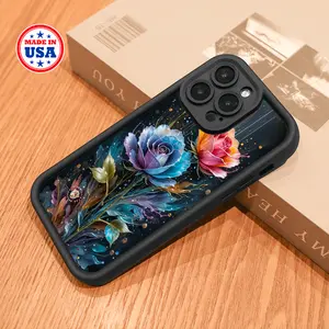 Starlight Bicolor Rose,trendy aesthetic case, tough cover, luxury phone case, sleek iphone case, iphone 14