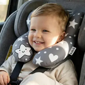 Baby U-Shape Neck Pillow, Cute Soft Breathable Newborn Infant Head Support Cushion, Suitable for Car Seats and Strollers, Car Seat Attachment, Travel Essential