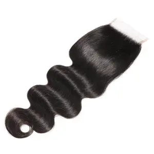 Transparent 5x5 body wave closure
