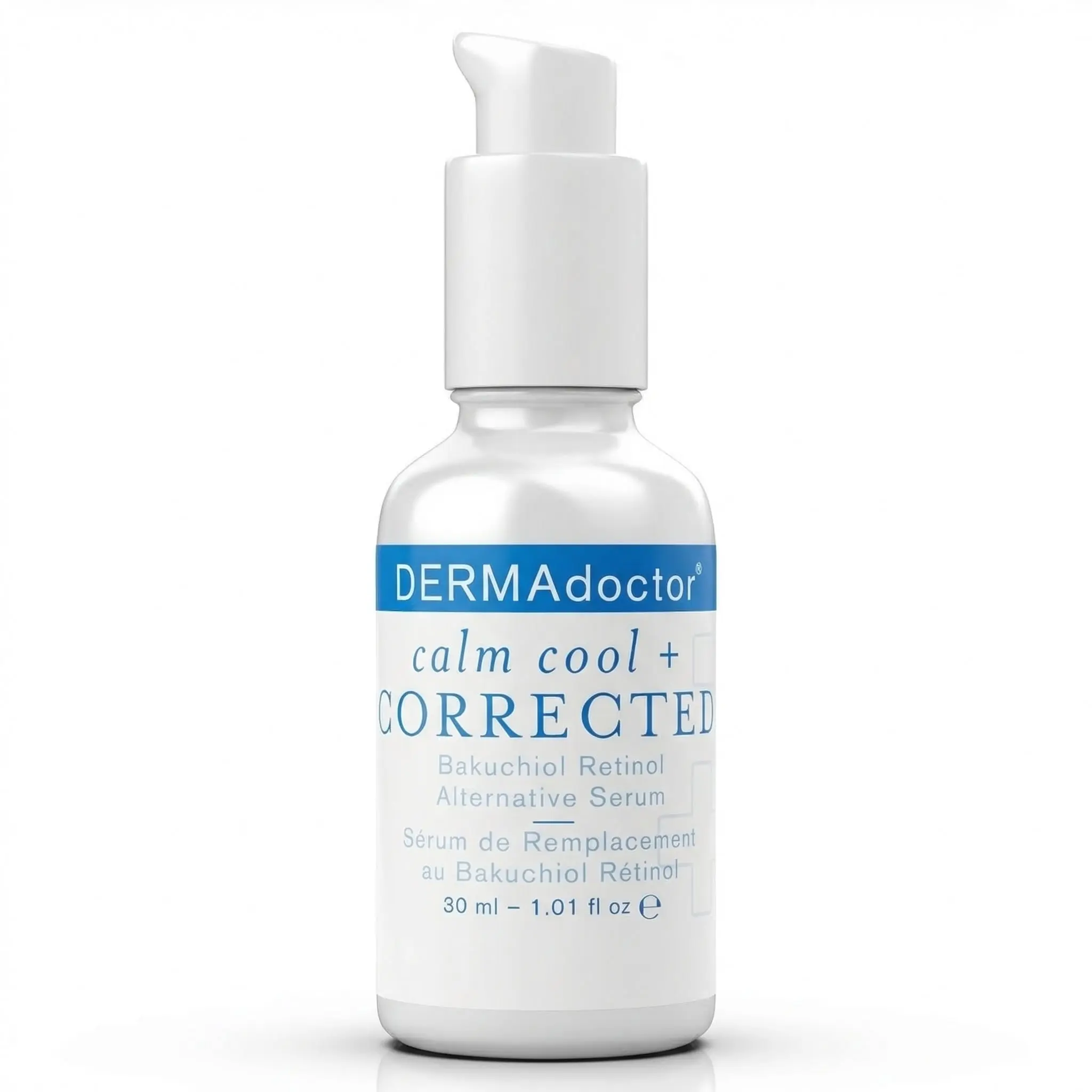 DERMAdoctor Calm Cool + Corrected Dermatologist Formulated Bakuchiol Retinol Alternative Serum for Sensitive Skin- 1.01 oz Skincare Comfort