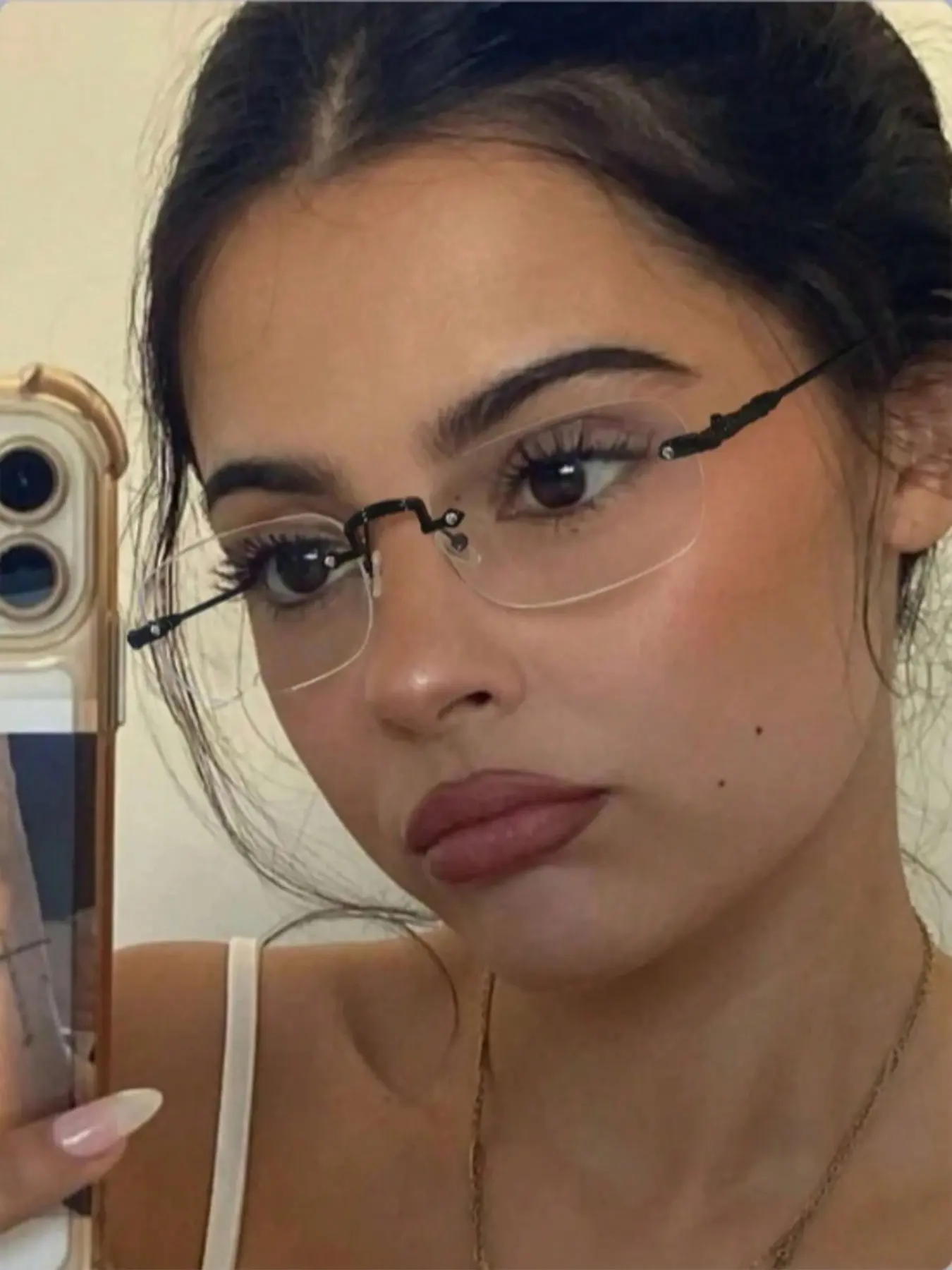 High-End Frameless Metal Glasses, Fashion Eyeglasses, Casual Stylish Glasses, Rimless Eyeglasses, Classic Fashion Eyewear, Daily Wear Accessories, Travel Streetwear Vacation Decoration