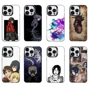 Attack on Titan Hot Anime Artistic Phone Cases For iPhone 17 Promax Pro Air 16 Plus 15 14 13 12 11 Black IMD Mattle Shockproof Protective Cover Gift For Birthday Christmas Halloween
