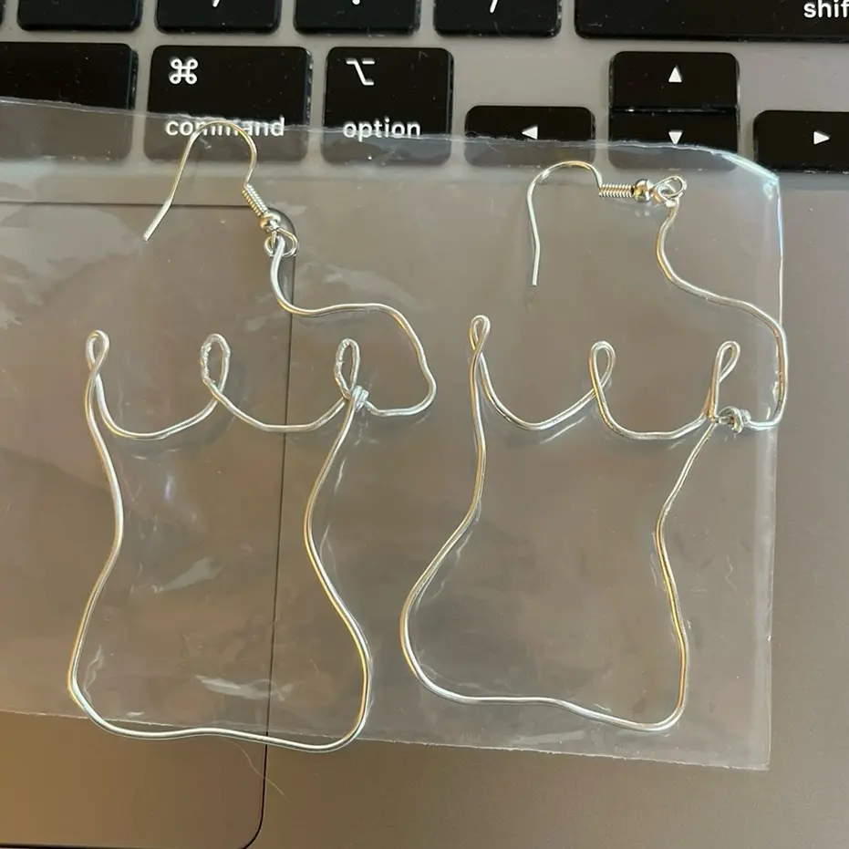 WLW Body Outline Earrings - Handmade by a Lesbian Artisan