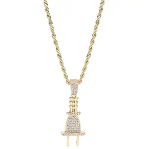 Plug Pendant with 24" Rope Chain