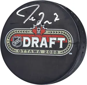 Jordan Eberle Seattle Kraken Autographed 2008 NHL Draft Hockey Puck - Fanatics Authentic Certified