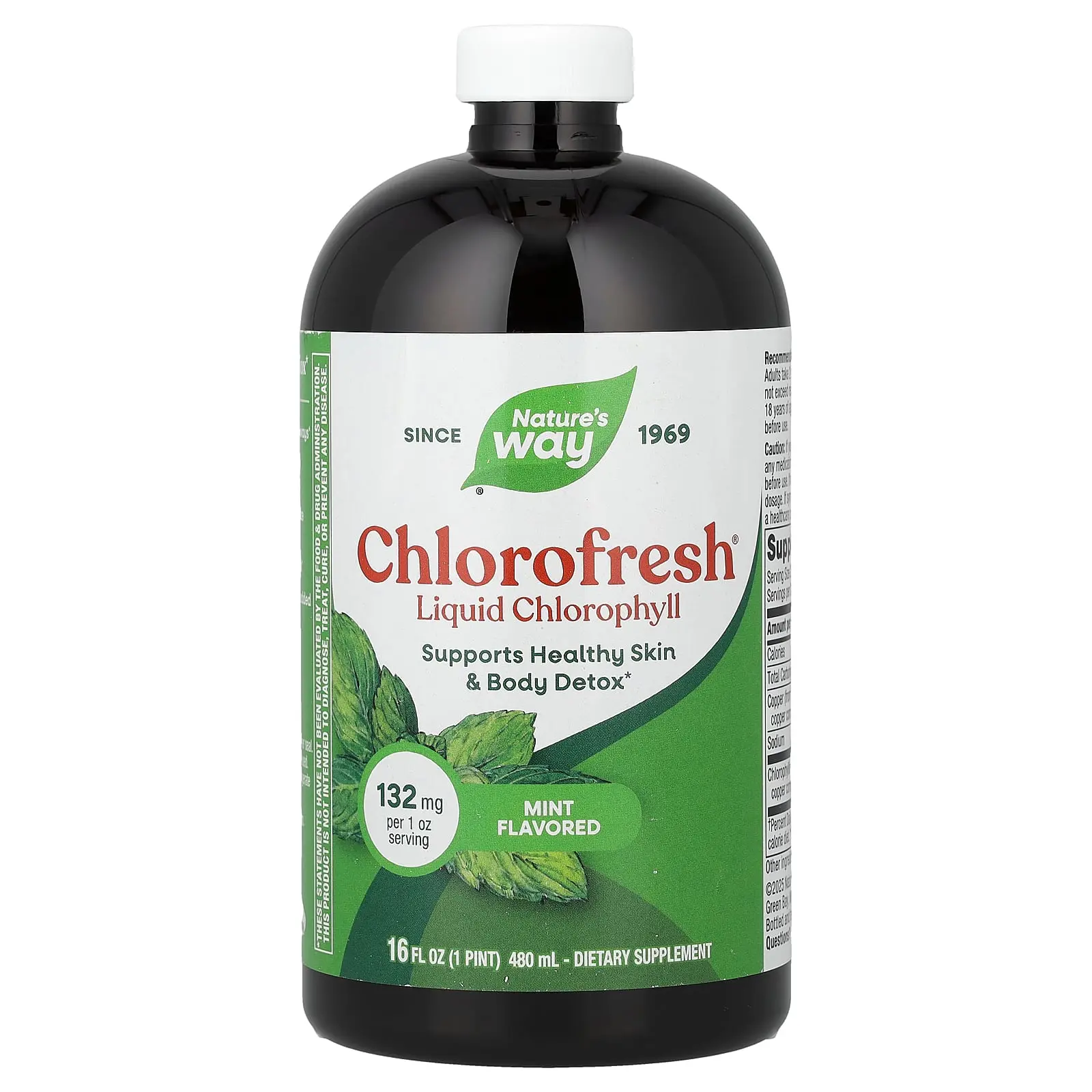 Nature's Way Chlorofresh®, Liquid Chlorophyll, Mint, 16 fl oz (480 ml) Nature's Way Chlorofresh®, Liquid Chlorophyll, Mint, 16 fl oz (480 ml)